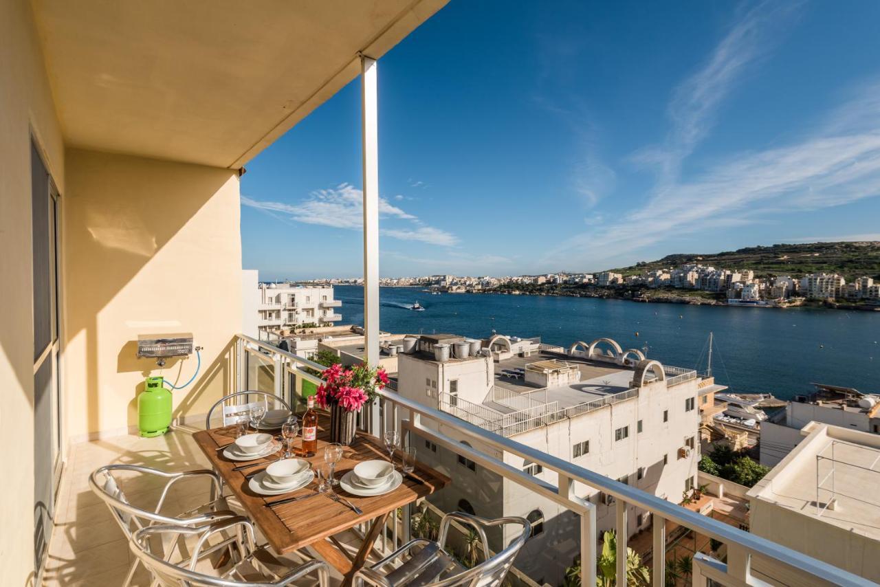 Bayview 2 Bedroom Seaview Apartment With Large Terrace With Panoramic Views - By Getawaysmalta خليج سانت بول المظهر الخارجي الصورة