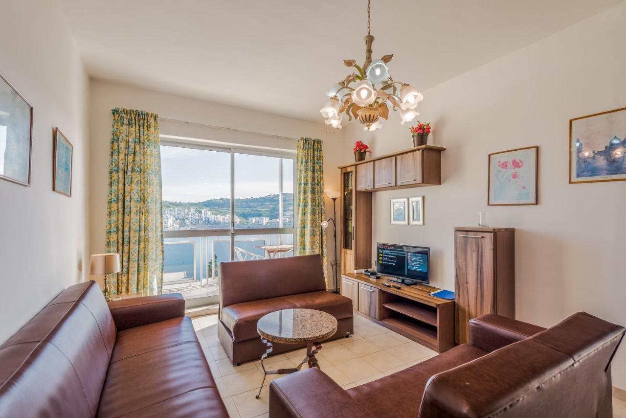 Bayview 2 Bedroom Seaview Apartment With Large Terrace With Panoramic Views - By Getawaysmalta خليج سانت بول المظهر الخارجي الصورة